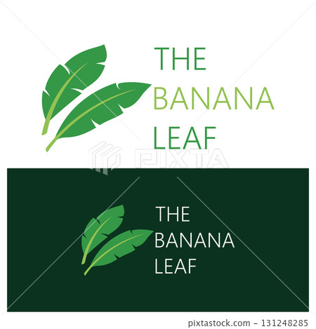 Simple Silhouette Banana Tree  Logo. Flat Design vector 131248285