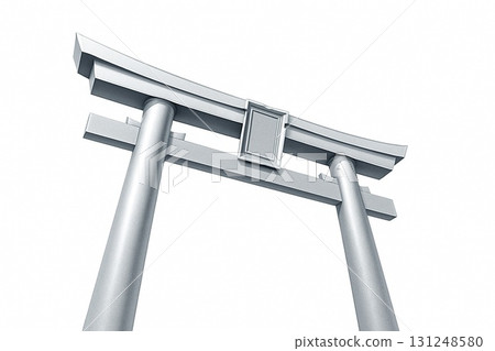 從下方仰望銀色鳥居 131248580