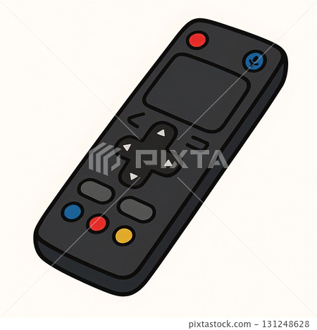 Illustration of a smart remote control with a display 131248628