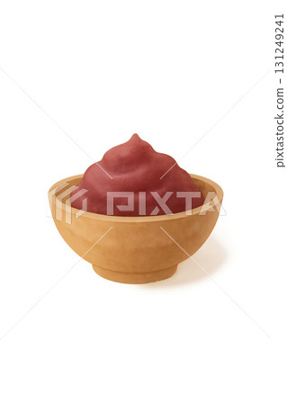 Koshian盛在小碗裡水彩插圖PNG透明背景 Koshian盛在小碗裡水彩插圖PNG透明背景 131249241