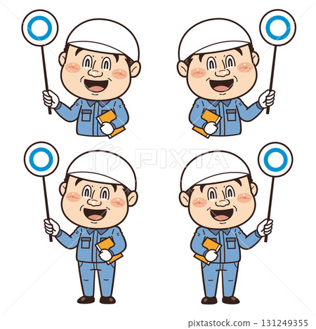 Correct illustration of a male factory worker holding a circle placard | Unsafe behavior, unsafe conditions, and workplace accidents Correct illustration of a male factory worker holding a circle placard | Unsafe behavior, unsafe conditions, and workplace accidents 131249355