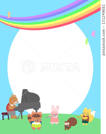 Animals' Blue Sky Concert Background Template Animals' Blue Sky Concert Background Template 131249681