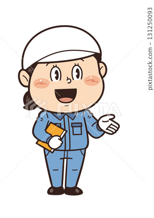 一名在工廠或現場工作的女工解釋不安全行為、不安全條件和工作場所事故的插圖 一名在工廠或現場工作的女工解釋不安全行為、不安全條件和工作場所事故的插圖 131250093