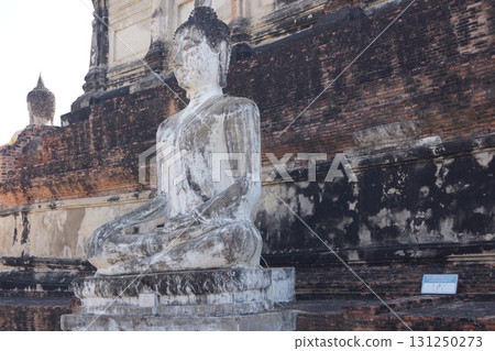 Buddha statue at Wat Yai Chai Mongkhon in Ayutthaya, Thailand Buddha statue at Wat Yai Chai Mongkhon in Ayutthaya, Thailand 131250273