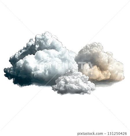 Soft and Fluffy White Clouds Against Bright Blue Sky for Relaxing Background Image 131250426