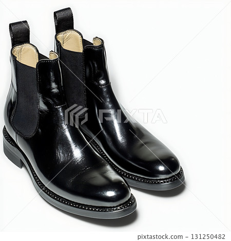 Stylish Black Leather Chelsea Boots for Modern Casual and Formal Occasions Stylish Black Leather Chelsea Boots for Modern Casual and Formal Occasions 131250482