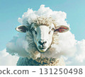 被天空和雲彩包圍的羊 131250498