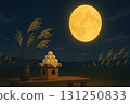 Dumplings, Japanese pampas grass, and the moon 131250833