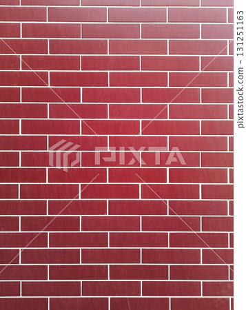 red brick wall texture, close-up with right angles without distortion 131251163