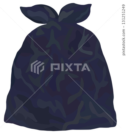 Black garbage bag illustration vector material 131251249