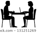 A man consulting a female counselor 131251269