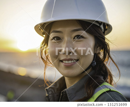 Female worker working in a factory 131251699