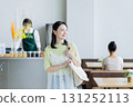 A young woman visiting a cafe 131252113