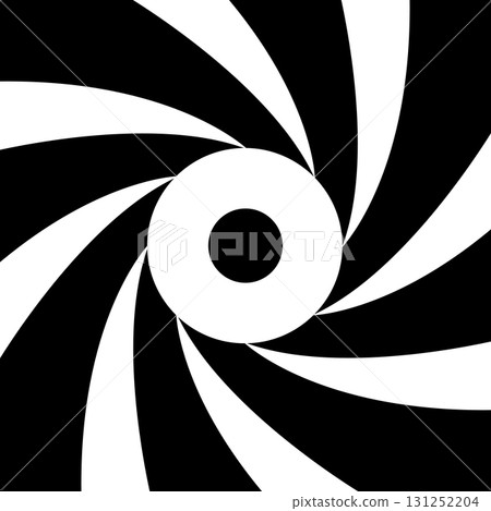 Abstract horizontal background inside a gun barrel, rifled channels. James rifled gun barrel grooves. 131252204