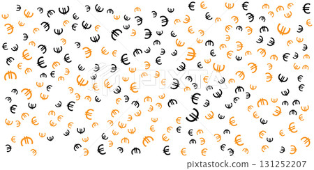 Abstract Euro Symbols Pattern on White Background. Euro Currency Icon. Abstract Euro Symbols Pattern on White Background. Euro Currency Icon. 131252207