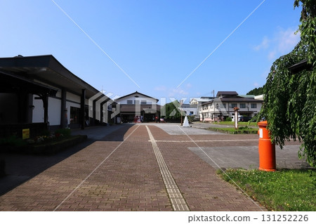 Akita, Senboku, Scenery with a round postbox (Kakunodate Station) Akita, Senboku, Scenery with a round postbox (Kakunodate Station) 131252226