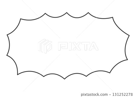 Simple explosion speech bubble (horizontal) Simple explosion speech bubble (horizontal) 131252278