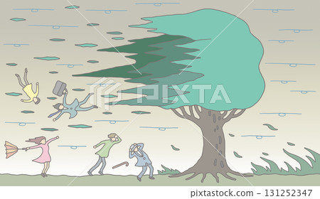 自然災害－颱風、風暴、天氣災害、樹木 131252347