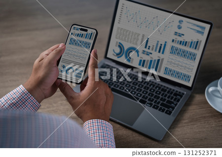 , and reports for business performance, sales, marketing, finance, real-time 131252371