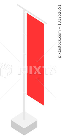 Banner Flag Isometric 131252651
