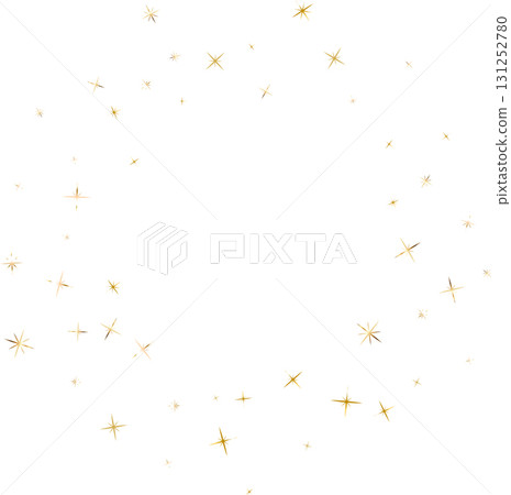 Confetti explosion. Golden serpentine ribbons frame design 131252780