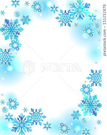 雪花框架背景,垂直 雪花框架背景,垂直 131252878