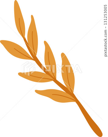 Maple leaf autumn harvest flat design illustration of seasonal food for holiday celebration 131253005