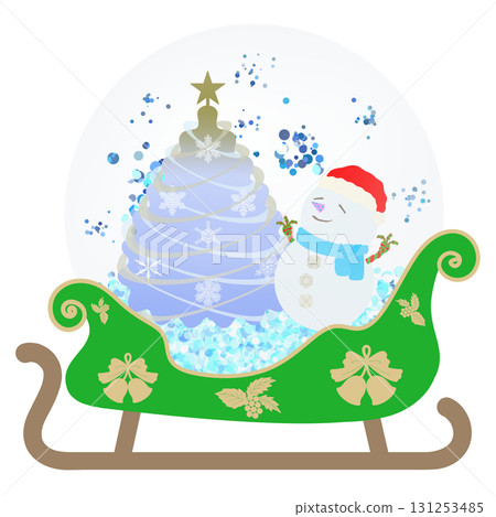 雪橇形雪球 雪橇形雪球 131253485