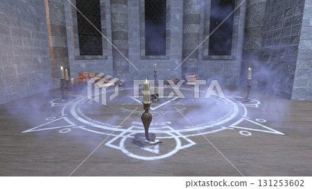 Ruins with a magic circle 131253602