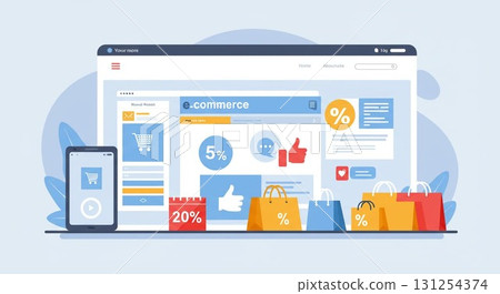 E-commerce site screens that enhance your shopping experience E-commerce site screens that enhance your shopping experience 131254374