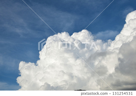 Blue sky and white clouds, summer clouds, autumn clouds Blue sky and white clouds, summer clouds, autumn clouds 131254531