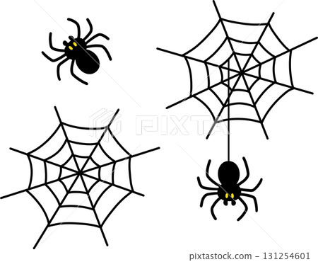 黑蜘蛛和蜘蛛網 黑蜘蛛和蜘蛛網 131254601