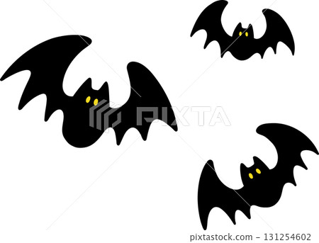 三隻蝙蝠拍打翅膀 三隻蝙蝠拍打翅膀 131254602