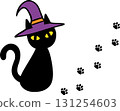 戴著女巫帽子的黑貓 131254603