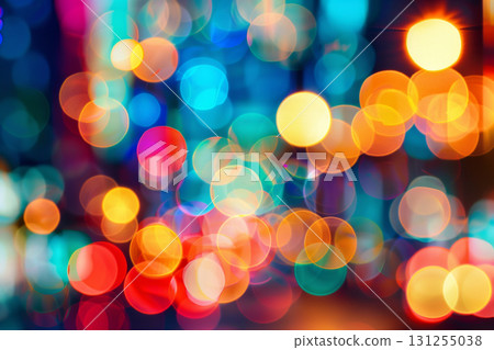 A fantastic background of colorful bokeh light 131255038