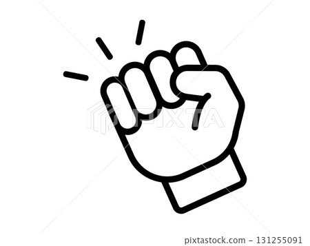 Monotone fist pump icon 131255091