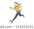 Smiling woman running 131255231