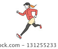 Smiling woman running 131255233