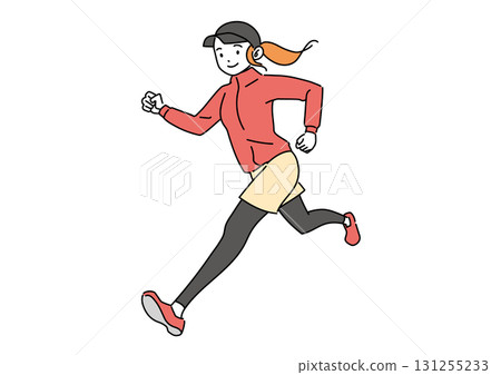 Smiling woman running 131255233