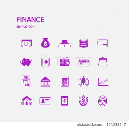 Simple Color Icon Set  131255247