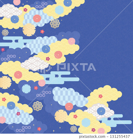 Background material - Japanese cloud pattern (fantasy) 2025-6 Background material - Japanese cloud pattern (fantasy) 2025-6 131255437