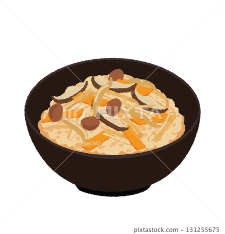Illustration of cooked rice Illustration of cooked rice 131255675