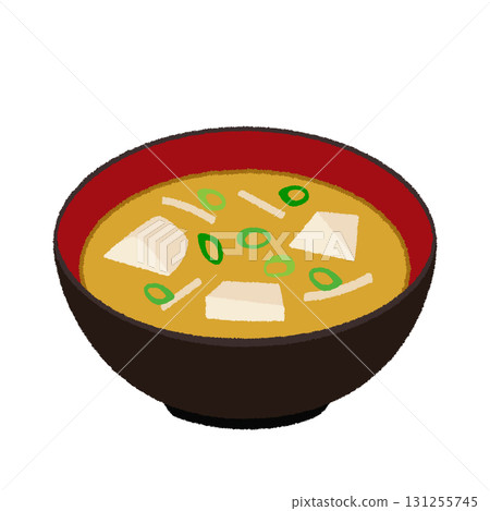 Illustration of miso soup 131255745