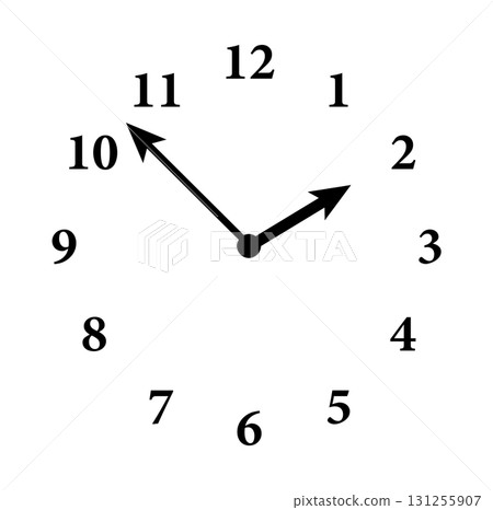 Vector illustration of analog clock hands and scale Vector illustration of analog clock hands and scale 131255907