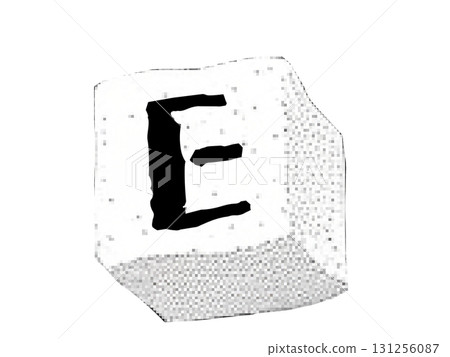 寫在三維方糖圖案上的字母 131256087