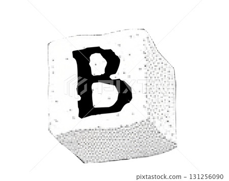 Letters written on a three-dimensional sugar cube motif Letters written on a three-dimensional sugar cube motif 131256090