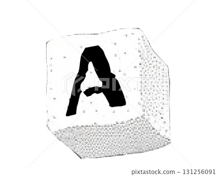 Letters written on a three-dimensional sugar cube motif Letters written on a three-dimensional sugar cube motif 131256091