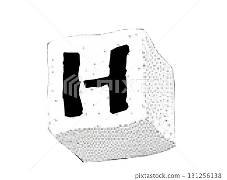 Letters written on a three-dimensional sugar cube motif Letters written on a three-dimensional sugar cube motif 131256138
