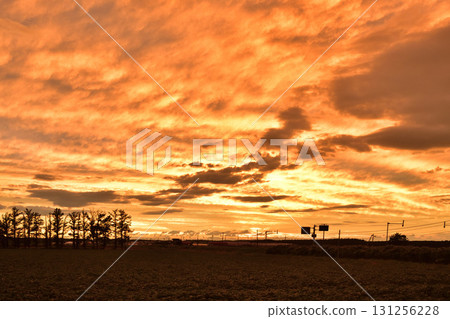 Sunset in Shiretoko Shari Town Sunset in Shiretoko Shari Town 131256228