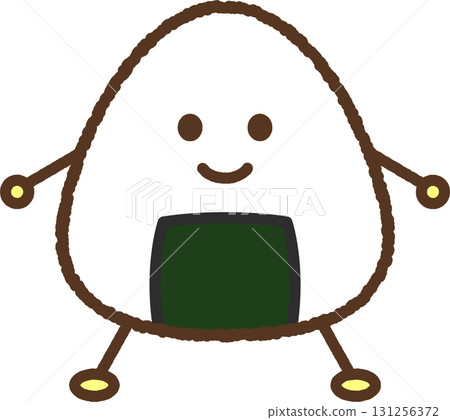 人物風格美食圖示:飯糰 人物風格美食圖示:飯糰 131256372